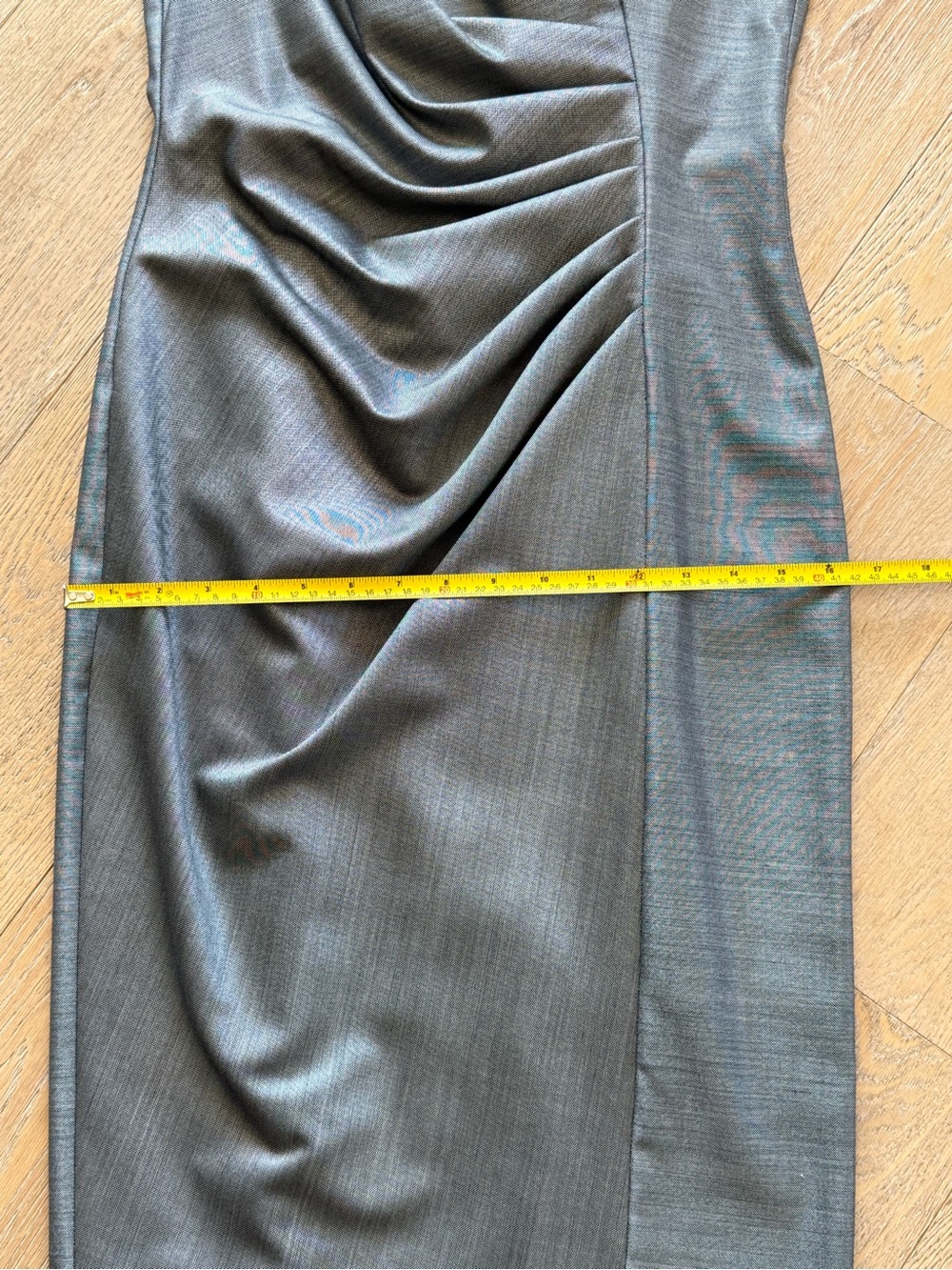 MaxMara Gray Ruched Midi Dress - Picture 10 of 11